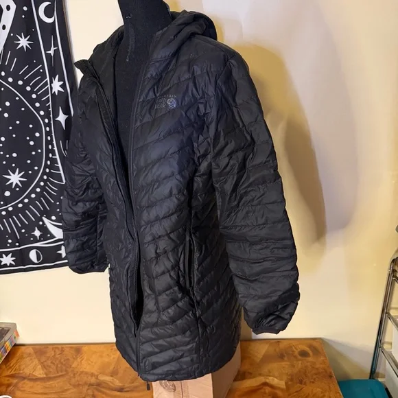 NO ZIP Mountain Hardware S Women’s Black Down Winter Puffer Jacket - Picture 3 of 10